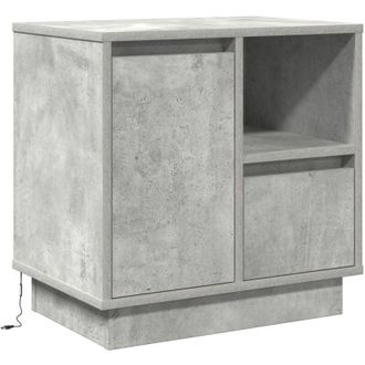 vidaXL Vidaxl - Armario de Noche con cajón con Gris hormigón 50 x 34.5 x 50 cm