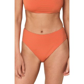 Andie Swim The 90s High Waist Bikini Bottoms in Marmalade at Nordstrom, Size X-Small