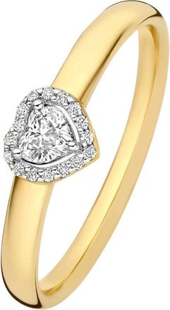 Isabel Bernard Accessoires, Dames, Geel, 54 MM, De la Paix Amore Ring met Diamant