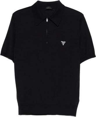 Prada zip-fastening polo shirt - Blue