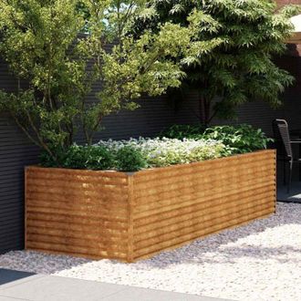 vidaXL vidaXL Fioriera Rialzata da Giardino 290x100x69 cm in Acciaio Corten