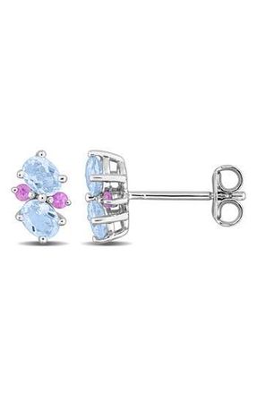 Delmar Sky Blue Topaz & Pink Sapphire Stud Earrings at Nordstrom Rack