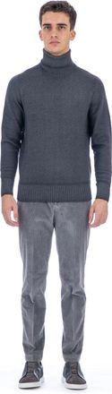 Drumohr Maglia dolcevita supersoft - Heren - Coltruien - Grijs - XL - Wol - Truien & Vesten