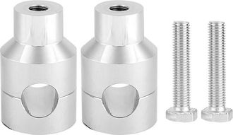 OEM Par De Elevadores De Manillar De Aleaci&oacute;n De Aluminio De 22 Mm Para Modificaci&oacute;n De Motocicletas (chapado En Plata Electrol&iacute;tica)