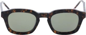 Thom Browne Acetate Rechthoekige Zonnebril - unisex - Zonnebrillen - Bruin - 48 MM - Accessoires