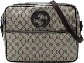 Gucci Pre-owned Vintage Crossbody Bag - Dames - Vintage Schoudertas - Beige - ONE Size - Leer - Vintage