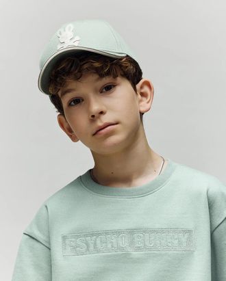 Psycho Bunny Kids Derek Baseball Cap 335 ICEBERG GREEN / O/S