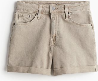 H&M Mom Ultra High Jeansshorts - Beige
