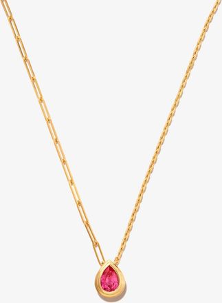 Yvonne Léon 9K Yellow Gold Corundum Pendant Chain Necklace - Womens - 9kt Yellow Gold