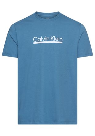 Calvin Klein T-Shirt CALVIN KLEIN SS 30s E SPRTSWR 2 G, Herren, Gr. XXL, blau (blausteel), Single Jersey, Obermaterial: 100% Baumwolle, unifarben, regular fit h&uuml;ft