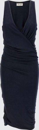 Saint Laurent Abito midi in viscosa stretch