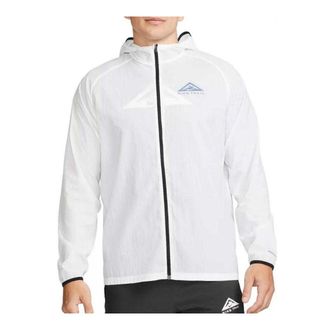Nike Heren Aireez Gewone Dri-FIT Lichtgewicht Jas (Wit)