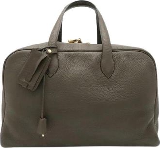Herm&egrave;s Pre-owned Vintage Handbag - Dames - Vintage Handtas - Grijs - ONE Size - Leer - Vintage
