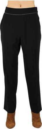 Via Masini 80 Comfortabele Cadi Broek - Dames - Straight fit broeken - Zwart - S - Broeken