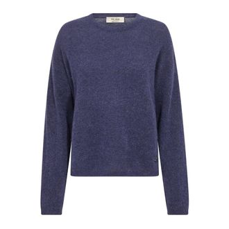 Mos Mosh Rondgebreide trui - Dames - Ronde hals truien - Blauw - S - Truien & Vesten