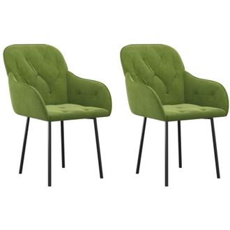vidaXL Vidaxl - Sillas De Comedor 2 Unidades Terciopelo Verde Claro