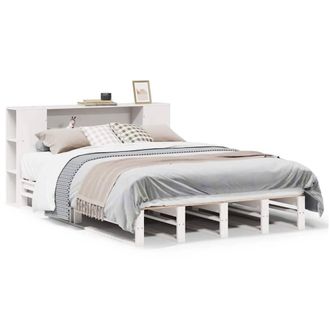 Berkfield Home Bookcase Bed without Mattress White 140x190 cm Solid Wood