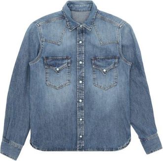 Fortela Japan Denim Texan Shirt in Stone Wash at Nordstrom, Size 42 Eu