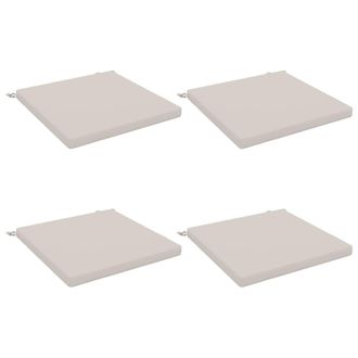 vidaXL Cuscini Per Sedia In 4 Pezzi Soest 4 Pz 100% Poliestere Bianco Vidaxl