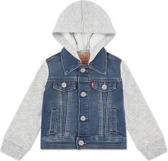 Levi's Kids Hooded Trucker Jacket in Vintage at Nordstrom, Size 24M