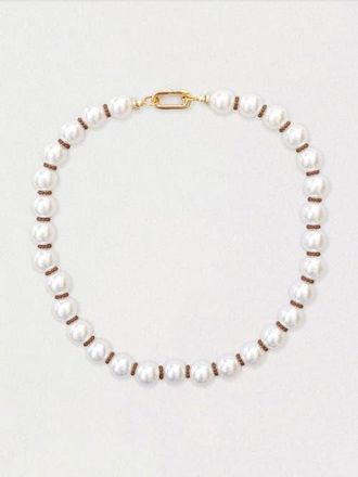 By Lilla Audrey Necklace in Pearl at Nordstrom, Size 16