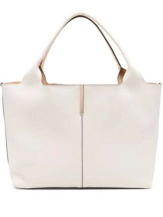 Tod's Medium-Small leren shopper - Beige