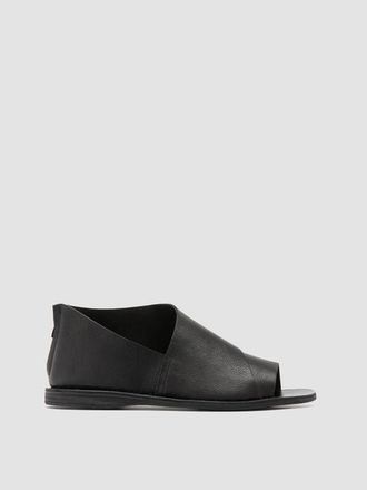 Officine Creative Itaca 046 Leather Peep-Toe Shoes in Black at Nordstrom, Size 37.5
