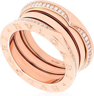 Bulgari B.Zero1 18 Kt Rose Gold Three-Band Ring, Size 51