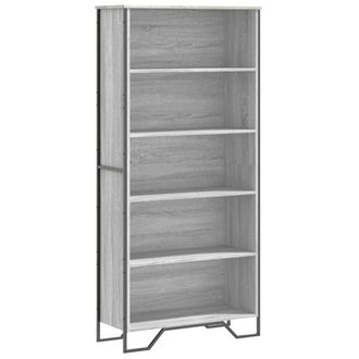 Berkfield Home Book Cabinet Grey Sonoma 80x31x169 cm Engineered wood | Size: 80 x 31 x 169 cm