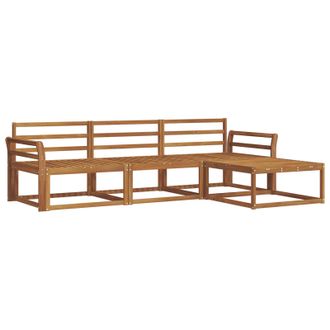 vidaXL Vidaxl Set Di Divani Da Esterno 4 Pz Naturale Legno Di Acacia
