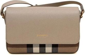 Burberry Bolso bandolera New Hampshire de piel con estampado Check - Bags - Mujer - Beige - ONE SIZE