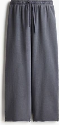 H&M Baumwollsweatpants im Washed-Look - Grau