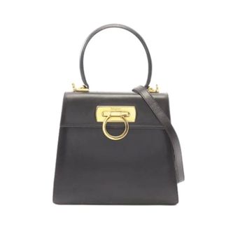 Ferragamo Pre-owned Handbag - Dames - Pre-owned - Bruin - Maat: ONE Size Leer