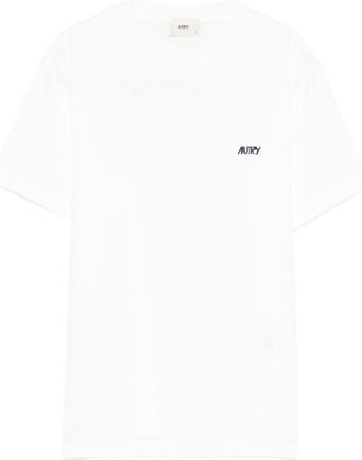 Autry White Logo Crew Neck T-Shirt