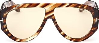 Tom Ford Bronson 60mm Aviator Sunglasses in Havana/Other /Brown at Nordstrom