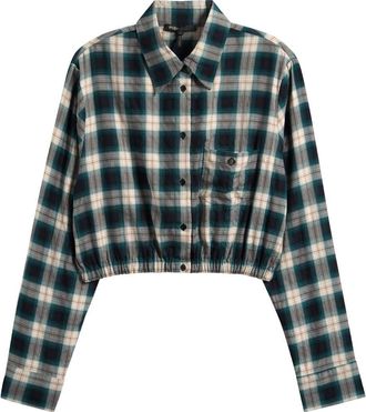 Maje Cosera Button Front Crop Top in Vert at Nordstrom Rack, Size 1 (Fits Like 2-4 Us) / 36 Eu