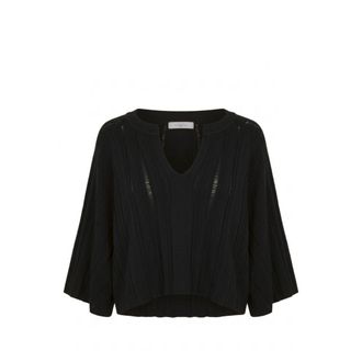 Malo Black Cotton Women Womens Sweater