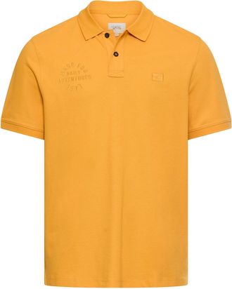 Camel Active Poloshirt CAMEL ACTIVE, Herren, Gr. 4XL, sunflower, Piqu&eacute;, Obermaterial: 100% Baumwolle, bestickt, unifarben, normal h&uuml;ftbedeckend, Rundhals, B&uuml;ndchen