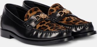 Versace Medusa 95 leopard-print loafers
