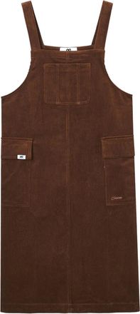 Chocoolate Abito midi a coste con ricamo - Marrone