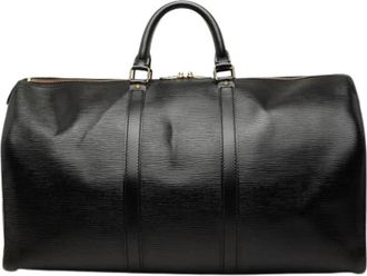 Louis Vuitton Pre-owned Keepall 50 - unisex - Vintage Weekendtas - Zwart - ONE Size - Leer - Vintage