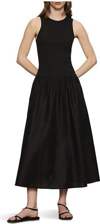 Sanctuary Take Me Away Midi Dress Womens Dress Black : LG (US 10-12), Cotton