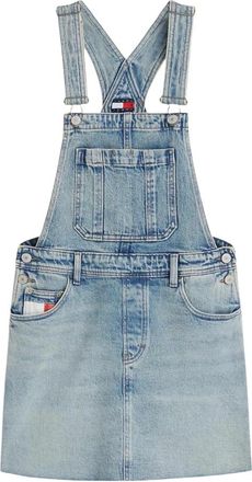 Tommy Jeans Denim Overall Mini Jurk - Dames - Korte kleedjes - Blauw - M - Denim - Kleedjes
