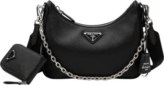 Prada Re-Edition 2005 Saffiano Schoudertas - Dames - Schoudertassen - Zwart - ONE Size - Leer - Tassen