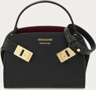 Ferragamo Women Mini Hug top handle Black