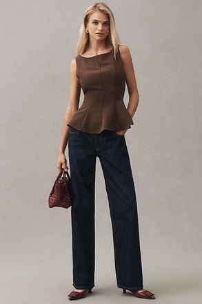 EB Denim Low-Rise Baggy Wide-Leg Jeans