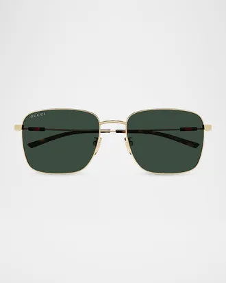 Gucci Men & apos;s Gg2097Sk Rectangle Metal Sunglasses