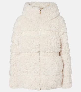 Moncler Verie macramé teddy down jacket