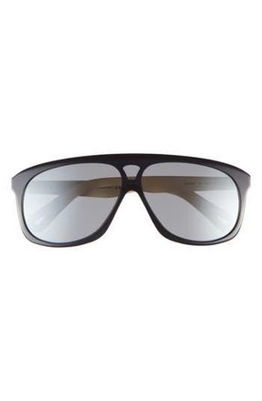 Chlo&eacute; 99mm Fashion Shield Sunglasses in Black Black Silver at Nordstrom Rack