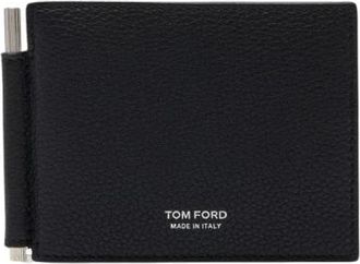 Tom Ford Soft Grain Leather Money Clip Wallet - male - Tom Ford - Wallets & Cardholders - Black - ONE SIZE - Accessories